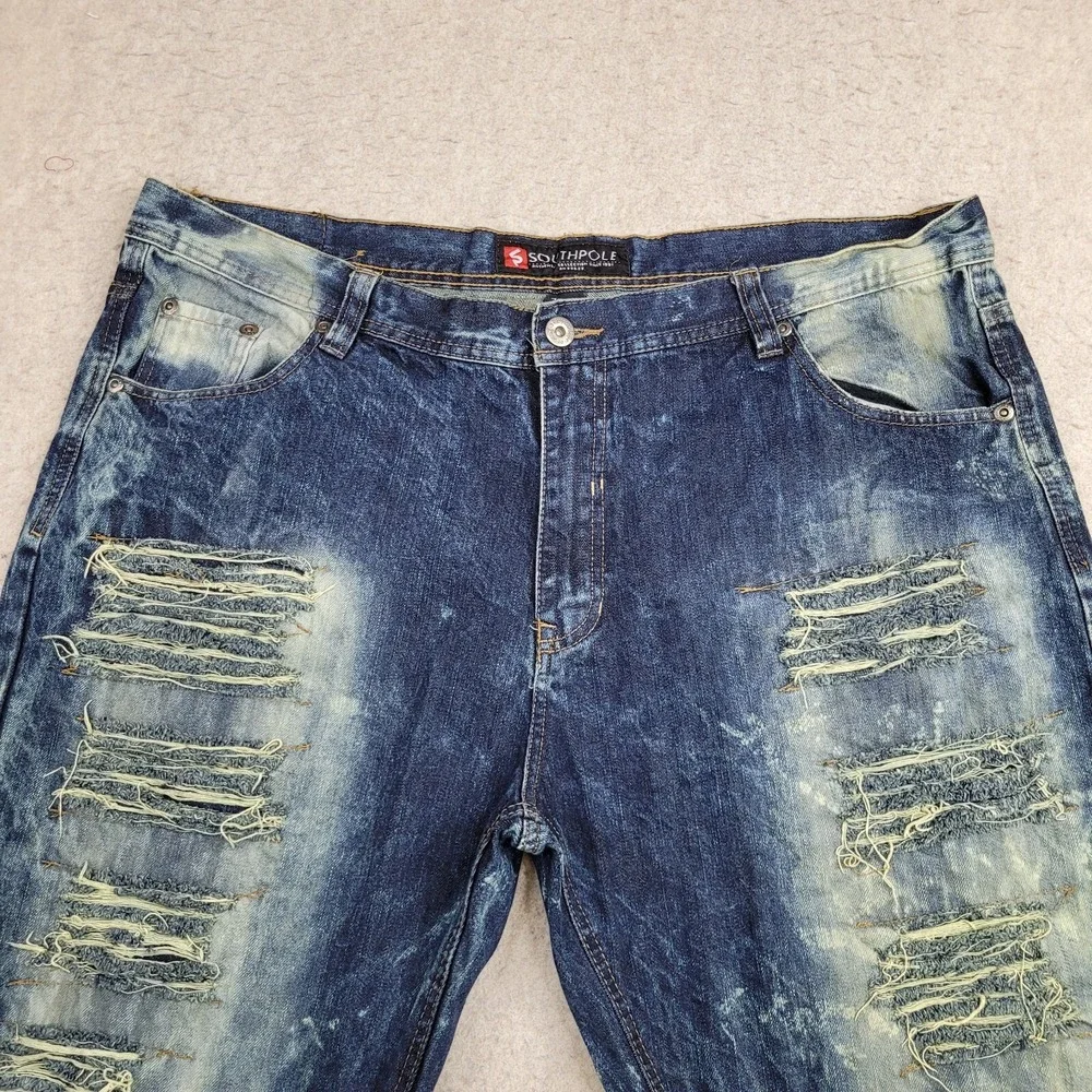 Southpole Mens Distressed Acid Wash Jeans Size 42 x 32 Hop‎ Skater Denim Vintage